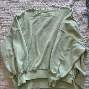 American Eagle Outfitters Light Green Crew Neck Sweater